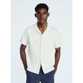 thumbnail image 1 of Free Assembly Men's Textured Cotton Camp Shirt with Short Sleeves, Sizes S-3XL, 1 of 5