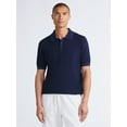 thumbnail image 1 of Free Assembly Men's Textured Tipped Polo Shirt with Short Sleeves, Sizes S-3XL, 1 of 5