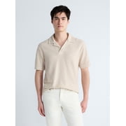 Men's Textured Polo Camp Shirt, Sizes S-3XL