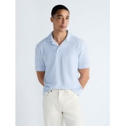 Men's Textured Polo Camp Shirt, Sizes S-3XL