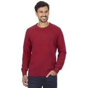 U.S. Polo Assn Men's Textured Chest Stripe Crew Neck Sweater
