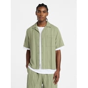 Textured Shirt with Short Sleeves, Men's XS-4XLT