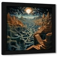 thumbnail image 1 of TEXTZEN 20x20 Black Modern Wood Framed Wall Art Titled - Find Your Path To Everywhere, 1 of 6
