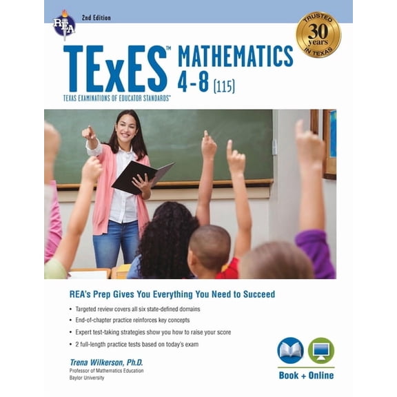 Pre-Owned Texes Teacher Certification Test Prep TExES Mathematics 4-8 (115) Study Guide 2025-2026, (Paperback)