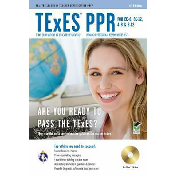 Pre-Owned TExES PPR for EC-6, EC-12, 4-8 & 8-12 w/CD-ROM 4th Ed. (TExES Teacher Certification Test Prep) (Paperback) 0738609463 9780738609461