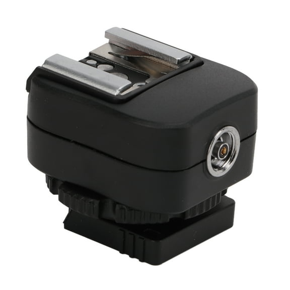 TF‑334 Hot Shoe Adapter with Extra PC Sync Connection Port for A73 Camera Flash
