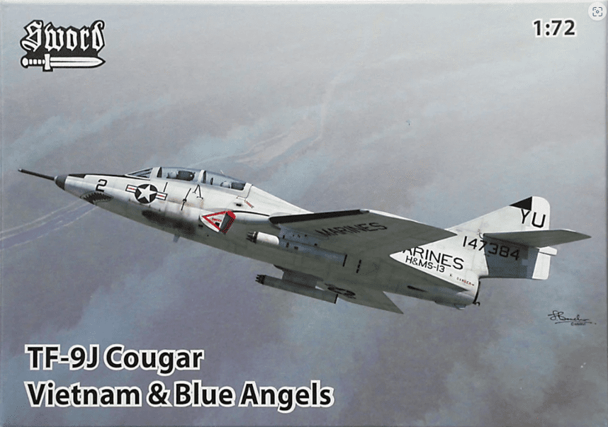 TF9J Cougar Tougar Vietnam & Blue Angels (1/72 model kit)