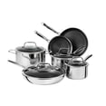 thumbnail image 1 of T-fal Ceramic HybridMesh Stainless Steel, 10 Piece Cookware Set, 1 of 10