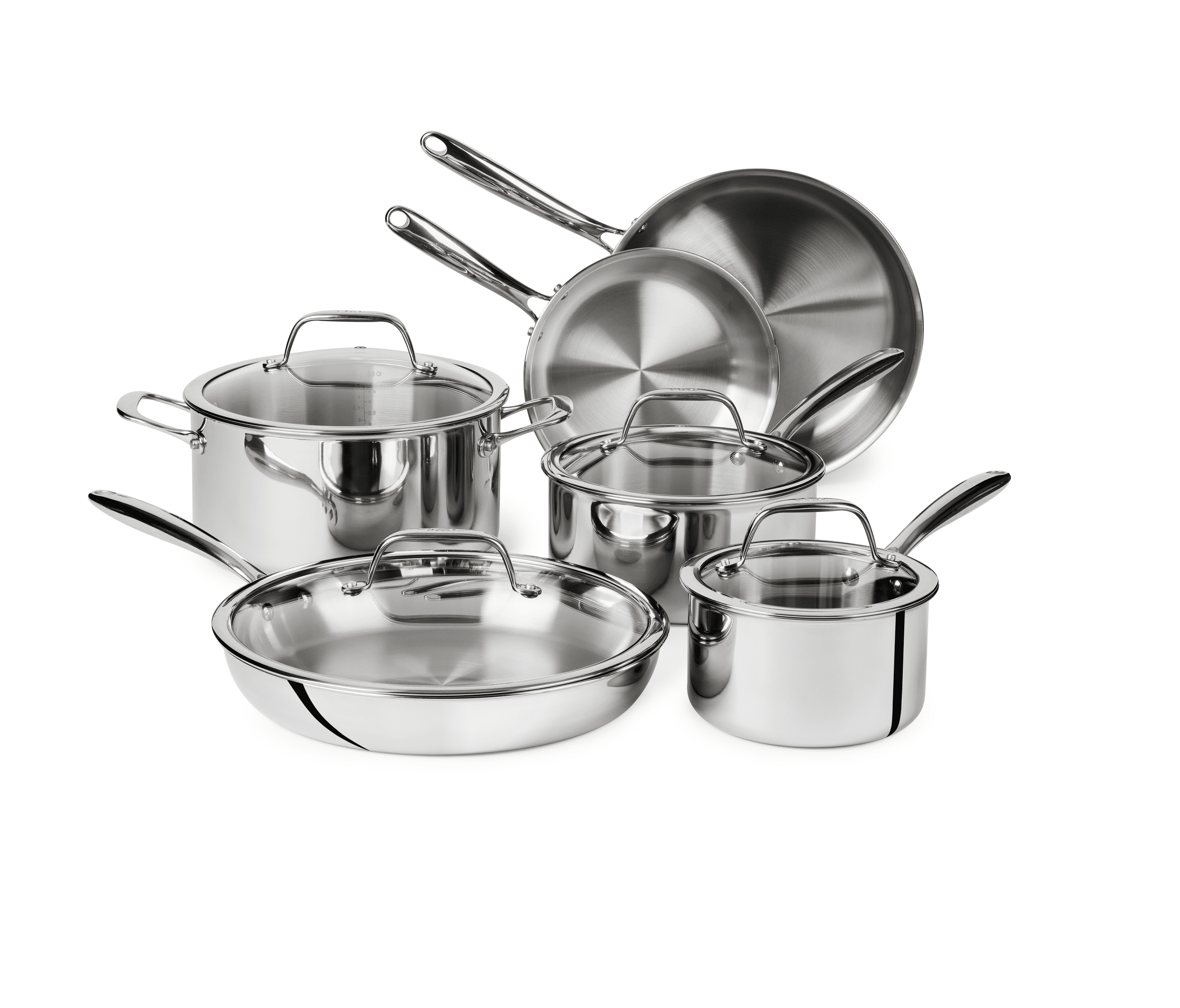 T-fal Pro Tri-Ply Stainless Steel, 10 Piece Set