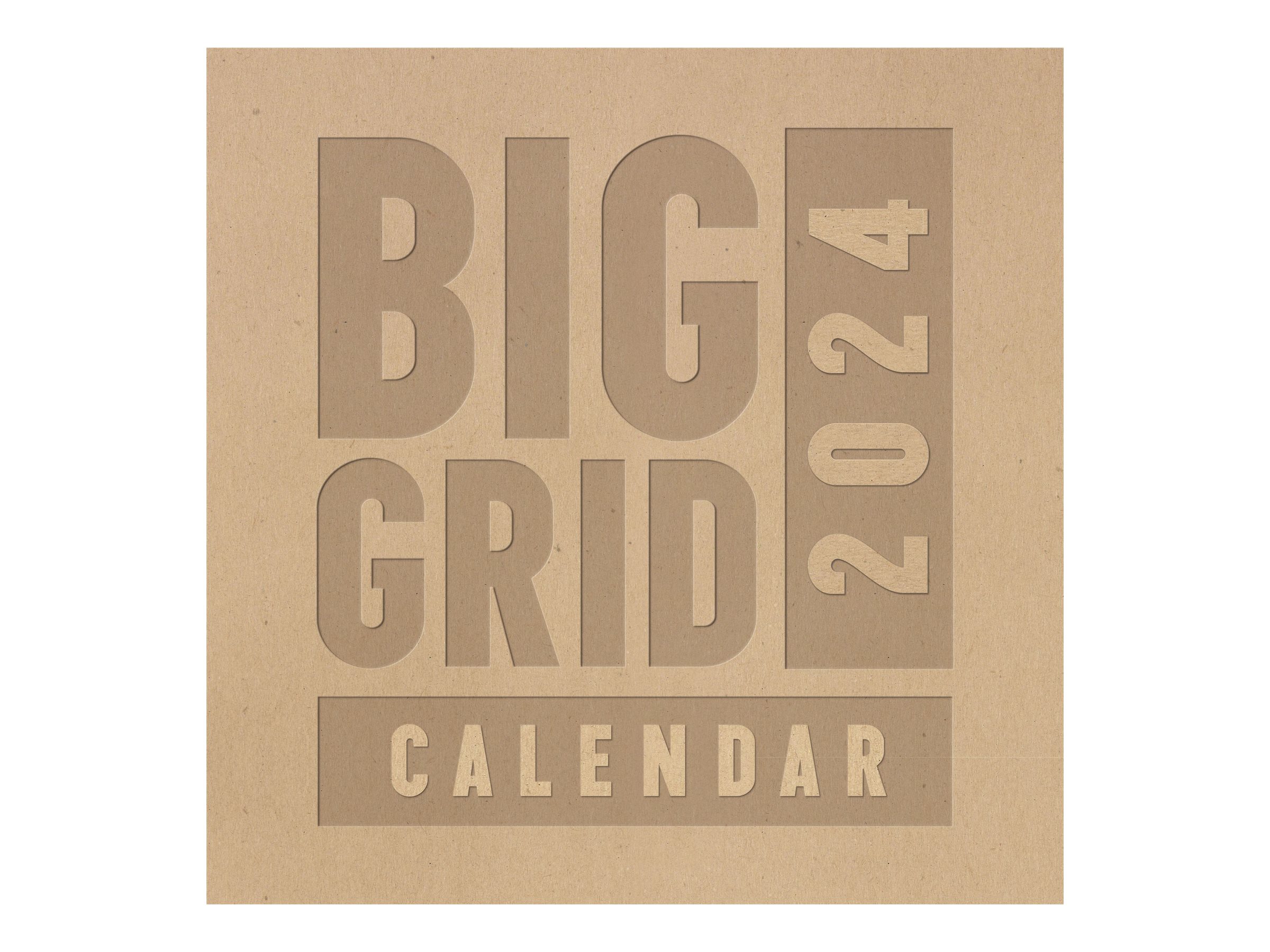 TF PUBLISHING 2024 Big Grid Kraft Wall Calendar Matte Paper 12