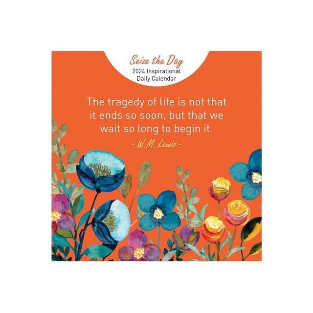 TF PUBLISHING 2024 Seize the Day Daily Desktop Calendar Office Desk