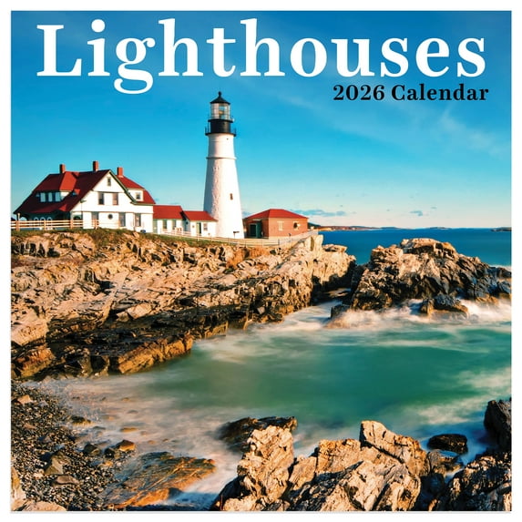 TF Publishing 2026 Lighthouses Mini Calendar - Gloss Paper