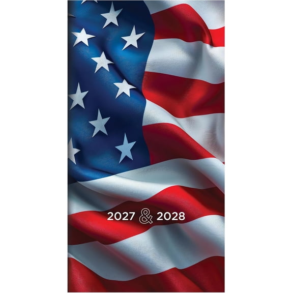 TF Publishing 2027-2028 Flag Small Monthly Pocket Planner