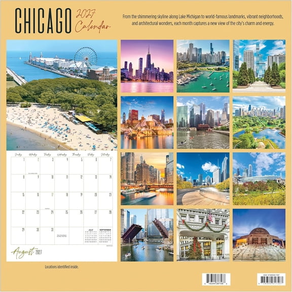 TF Publishing 2027 Chicago Wall Calendar