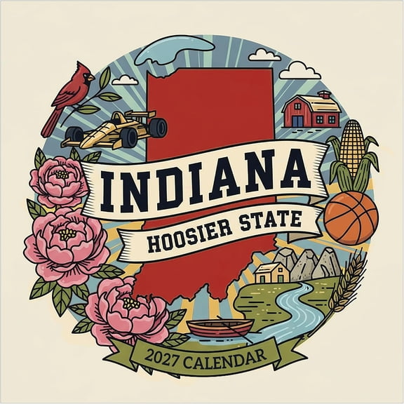 TF Publishing 2027 Home: Indiana Wall Calendar