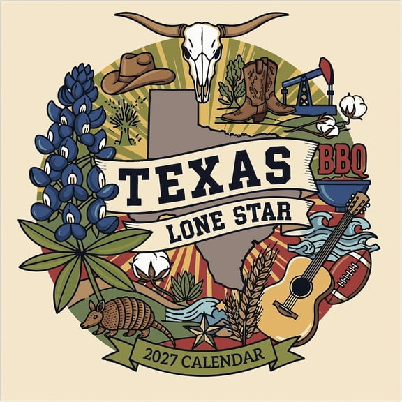 TF Publishing 2027 Home: Texas Wall Calendar