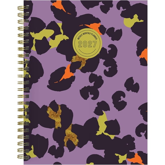 TF Publishing 2027 Lilac Leopard Medium Weekly Monthly Planner
