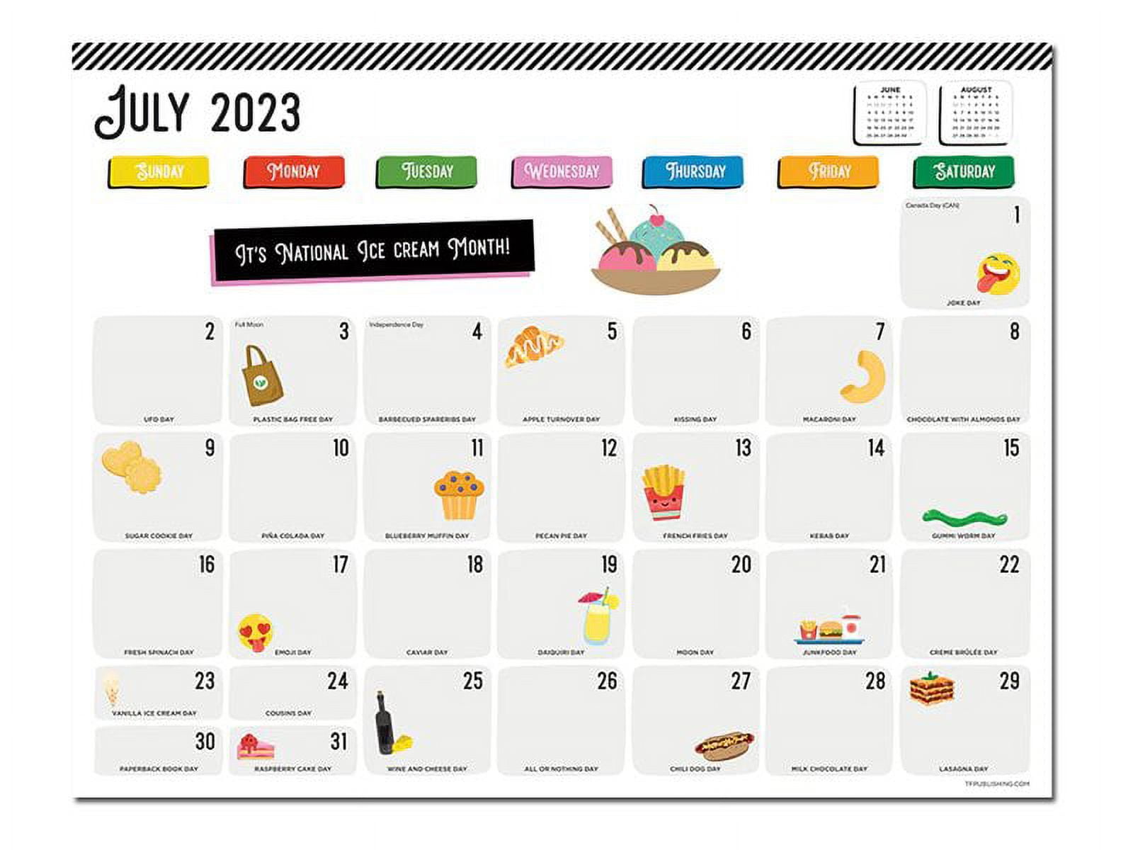 TF Publishing - Desk pad monthly blotter calendar - desktop - 2023-2024 - every day's a holiday - month to view - medium - 17.01 in x 12.01 in - landscape - dated - Walmart.com tf-publishing-desk-pad-monthly-blotter-calendar-desktop-2023-2024-every-day-s-a-holiday-month-to-view-medium-17-01-in-x-12-01-in-landscape-dated-walmart-com