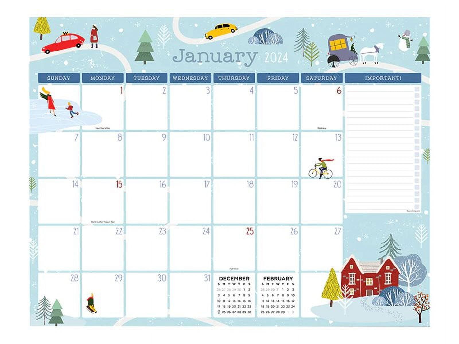 TF Publishing Desk pad monthly blotter calendar desktop 2024