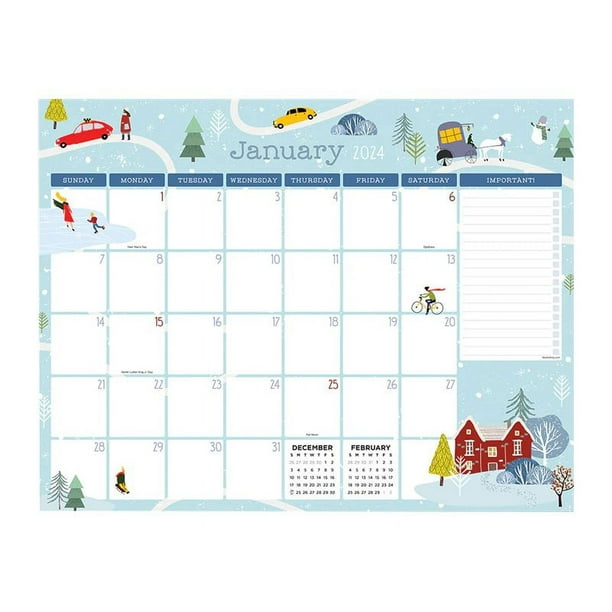 TF Publishing Desk pad monthly blotter calendar desktop 2025