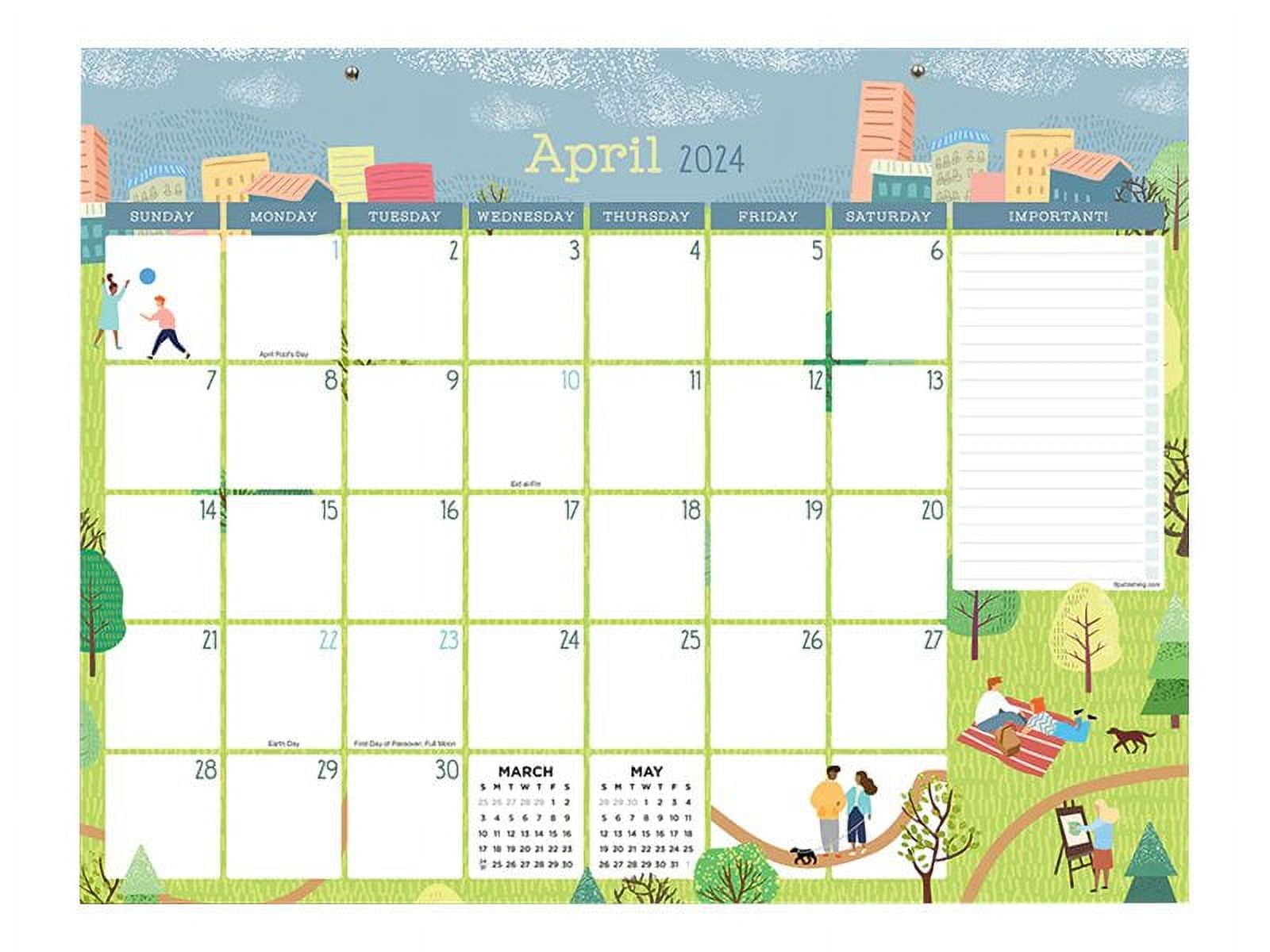 TF Publishing Desk pad monthly blotter calendar desktop 2024