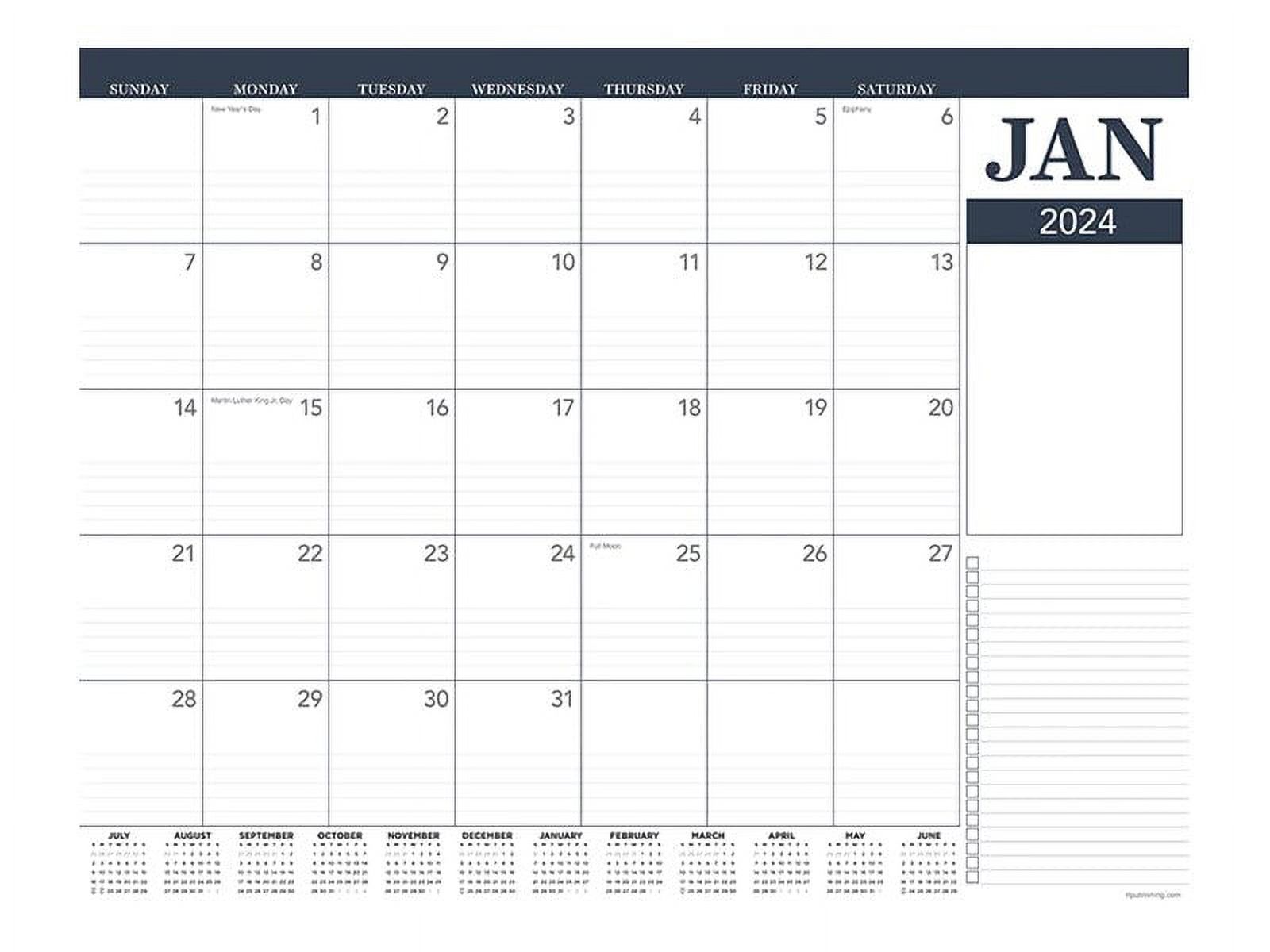 TF Publishing Desk pad monthly blotter calendar desktop 2025