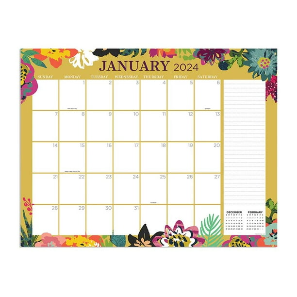 TF Publishing Desk pad monthly blotter calendar desktop 2025