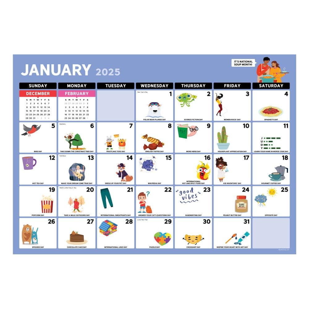 2025-every-day-s-a-holiday-medium-desk-pad-monthly-blotter-calendar-walmart-com