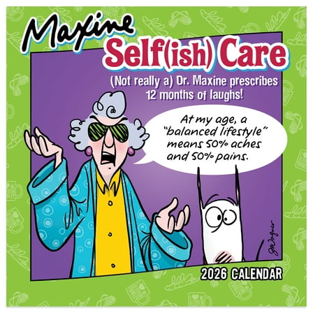 TF Publishing, Maxine 2026 Mini Wall Calendar, 7'' X 7'', 12-Month Calendar with Stapled Binding