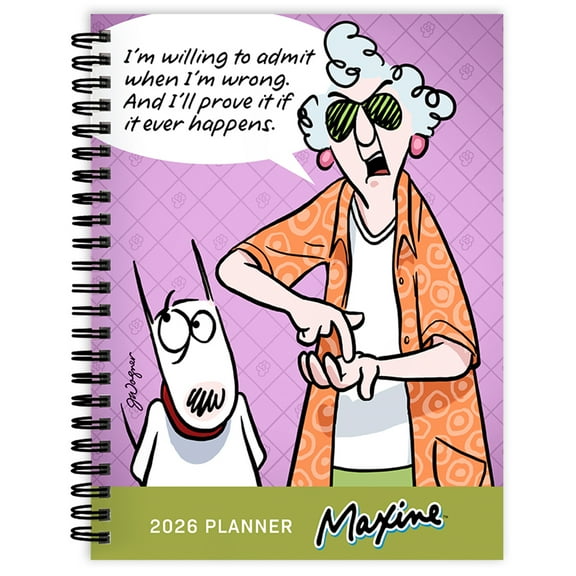 TF Publishing, Maxine Medium 2026 Planner, 6.5'' X 8'', Weekly Calendar with Spiral Binding