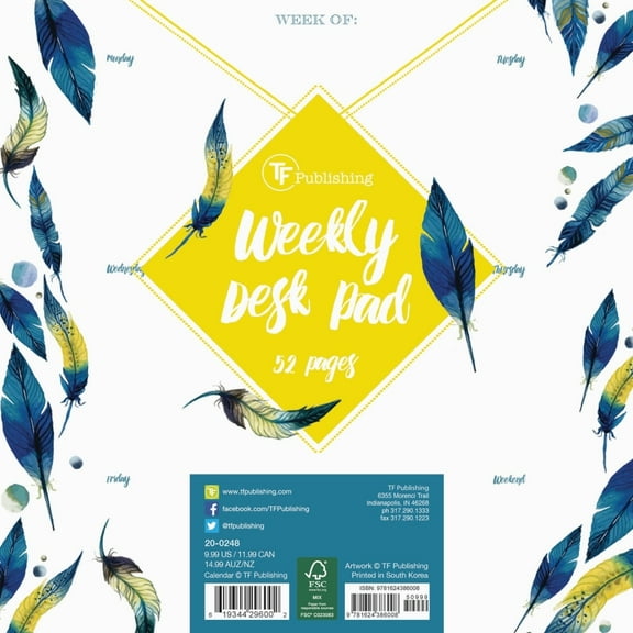TF Publishing, Peacock Feather Weekly Deskpad