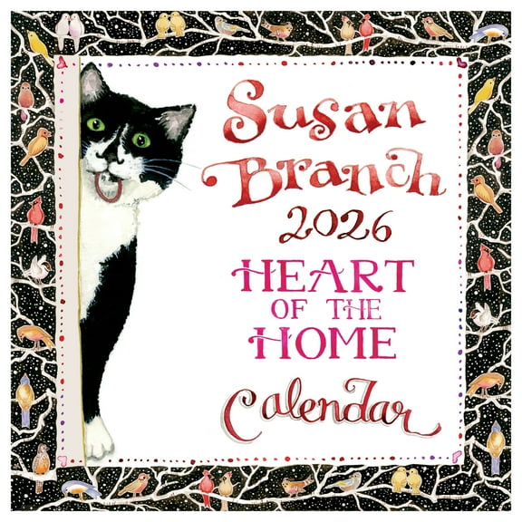TF Publishing, Susan Branch Heart of the Home 2026 Mini Wall Calendar, 7'' X 7'', 12-Month Calendar with Stapled Binding