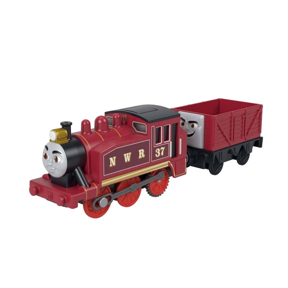 Thomas & Friends by Fisher-Price Motorized Train, Battery-Powered Toy Rosie Engine & Troublesome Truck