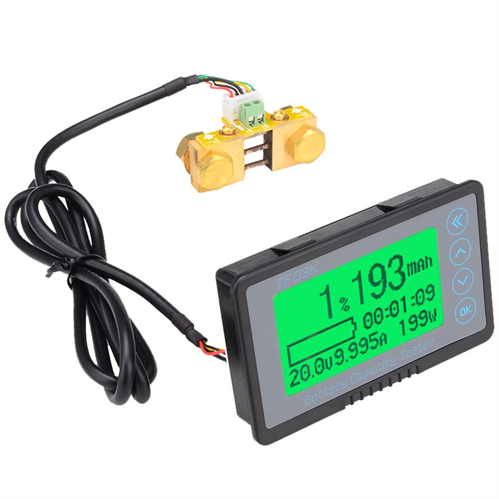 DC 120V 100A Wireless Battery Meter With Voltage, Amp, SOC, AH - Foto 10