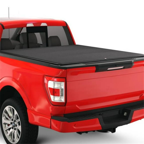 TF113501 5 ft. - 7 ft. Expandable Soft Roll Up Tonneau Cover Fits for 2015-2020 F-150 Raptor - Matte Black