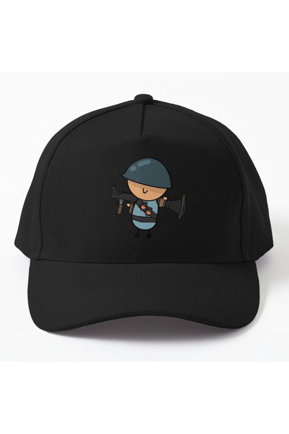 TF2 Soldier Baseball Cap, Game Military Character Graphic Design, Classic Everyday Hat