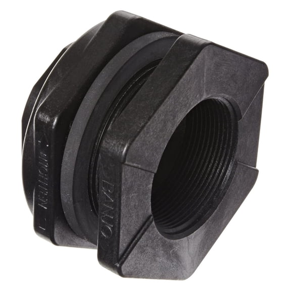 TF200 Polypropylene Bulkhead Fitting, 2" NPT Female