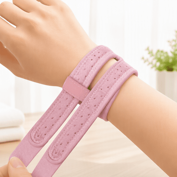 TFCC Wrist Brace & Tendonitis Support Adjustable Wrist Wraps for Weightlifting, Working Out, and Pain Relief, One Size Fits 5-10 inches (Pink, 2-Pack)