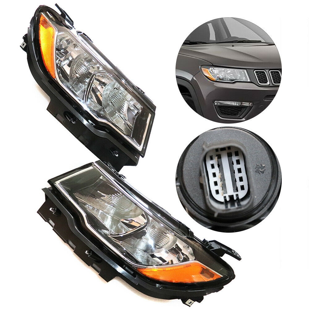 TFCFL 1 Pair For Jeep Compass 2017 2018 2019 2020 2021 Headlight