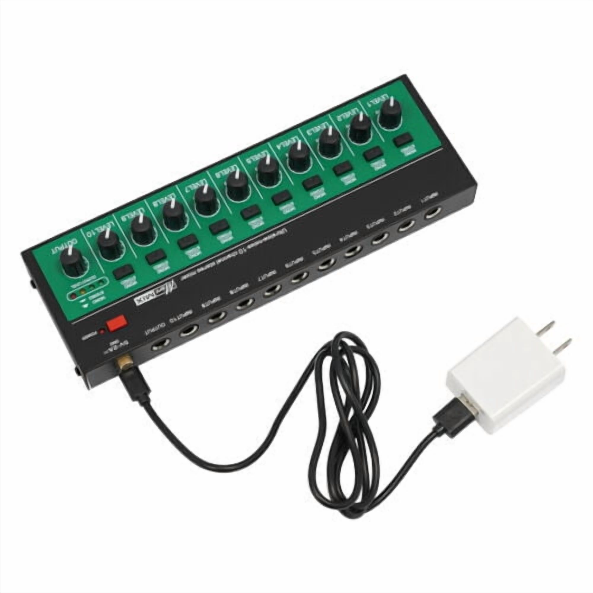 TFCFL 10 Channel Audio Mixer Professional Live Studio Mixing Console w/ USB Charging Cable & Plug