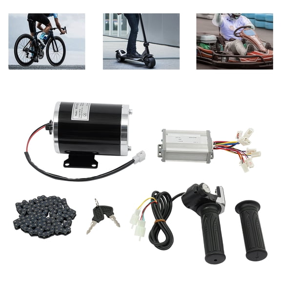 TFCFL 1000V 48V DC Brushed Motor Electric Bicycle Conversion Kit with Controller and Throttles LED Display