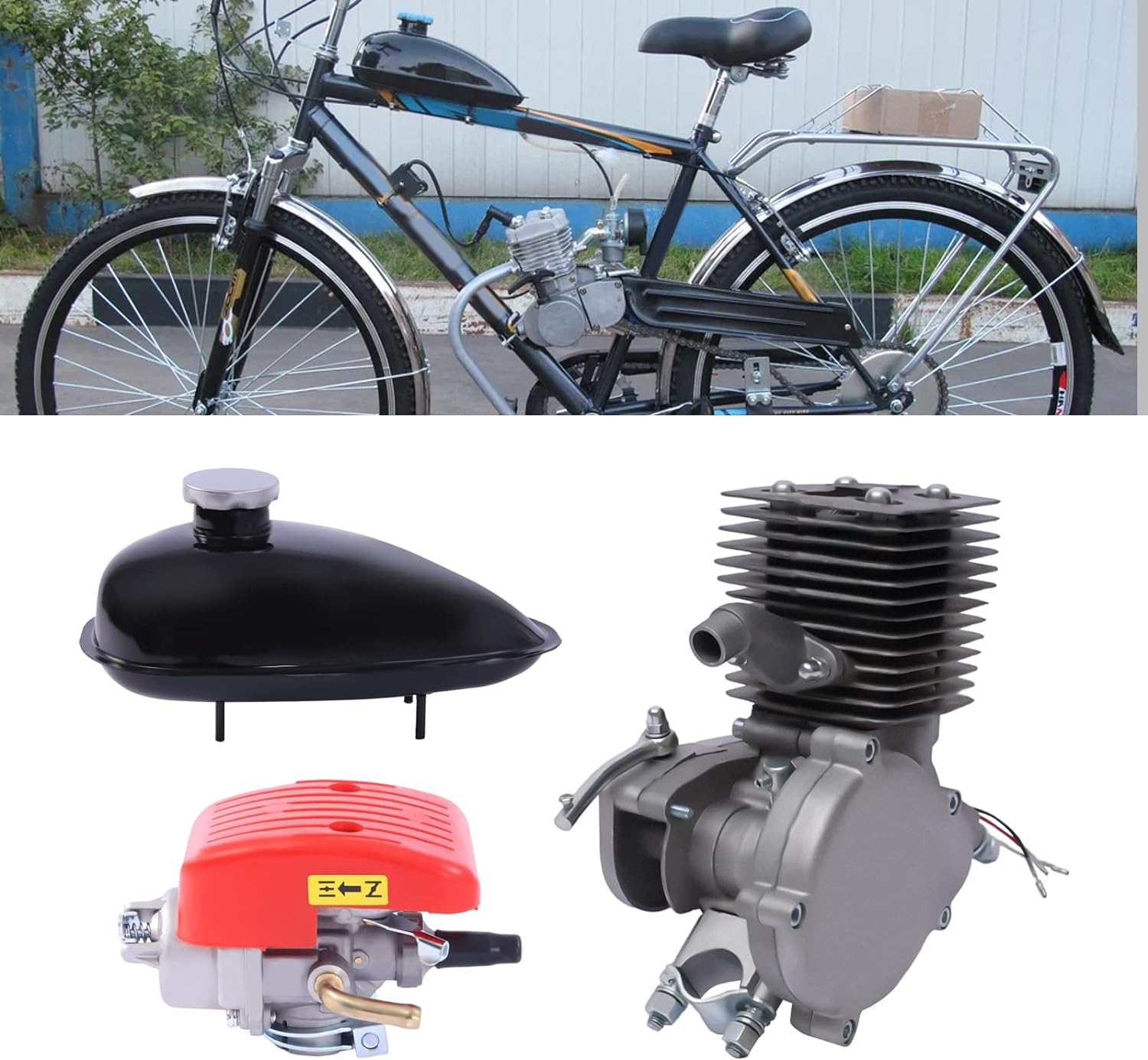 TFCFL 100CC 2Stroke Engine Motor Kit for Motorized Bicycle Bike Gas