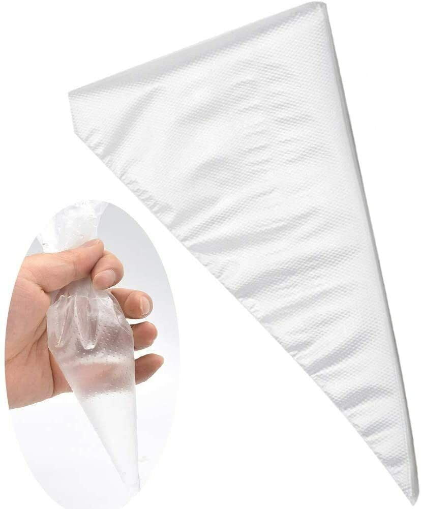 TFCFL 100PCS Clear Plastic Pastry Bags Icing Piping Bags Pastry Bag Icing Piping Cake Cupcake Decorating Bags