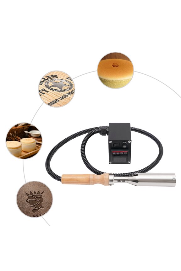 110V 1.4'' Handheld Leather Embossing Machine Hot Foil Stamping LOGO Branding
