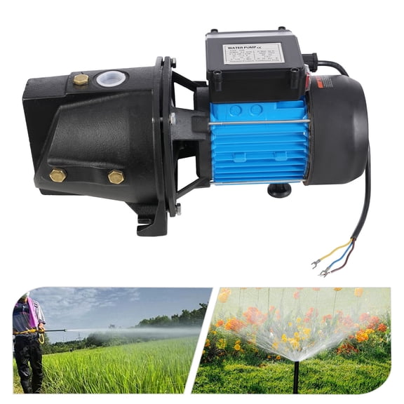 TFCFL 1200W 1.6HP Shallow Well Jet Pump Water Transfer Pump for Home Farm Garden Lawn Power Cord Length: 2m