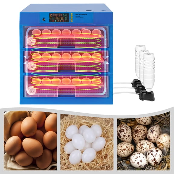 TFCFL 150-180 Eggs Incubator Digital Poultry Hatcher Tabletop Automatic Hatching Machine 0-99