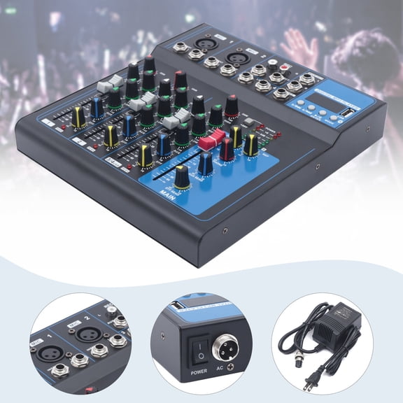 TFCFL 2/4/5/6-16 Channel Mixing Console Sound USB Bluetooth Live Studio Audio Mixer