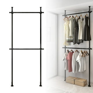 Amucolo White Adjustable Laundry Pole Clothes Drying Rack Coat Hanger DIY  Floor to Ceiling Tension Rod Storage Organizer YeaD-CYD0-C7J - The Home  Depot