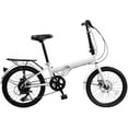 TFCFL 20 Inch Folding Bike, Foldable Bicycle with 7 Speed Gears,Height