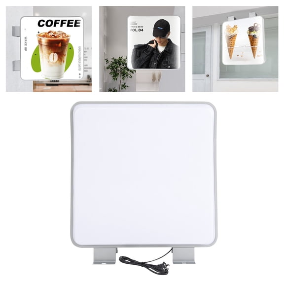 TFCFL 23.6*23.6inch Square LED Light Box Waterproof Double-sided Advertising Board Art Picture Frame
